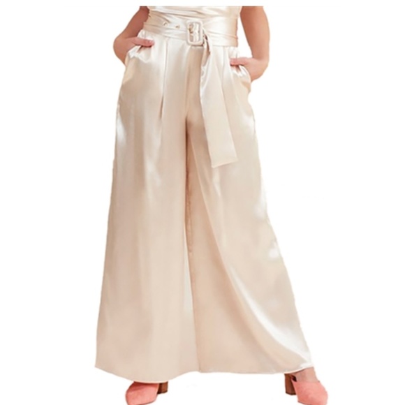 FINDERS KEEPERS AUSTRALIA SONGBIRD PANT IN CHAMPAGNE - SIZE SMALL - Picture 2 of 5